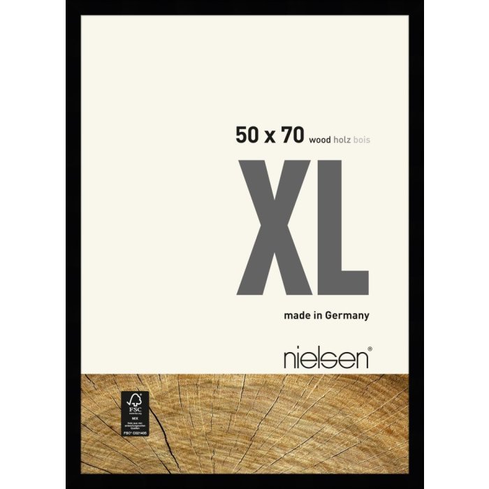 Marco de madera Nielsen XL 50x70 cm negro