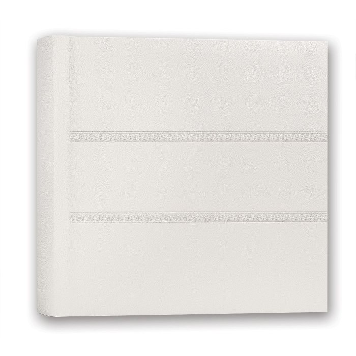 ZEP Álbum de fotos de cuero blanco 30x30 cm 80 páginas blancas