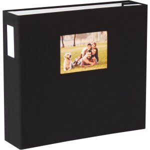 HNFD Álbum de fotos XL LONA negro 37,5x34 cm 168...