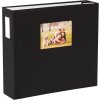 HNFD Álbum de fotos XL LONA negro 37,5x34 cm 168 páginas blancas