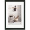 Marco de madera Walther Home negro 40x60 cm con Passepartout 30x45 cm
