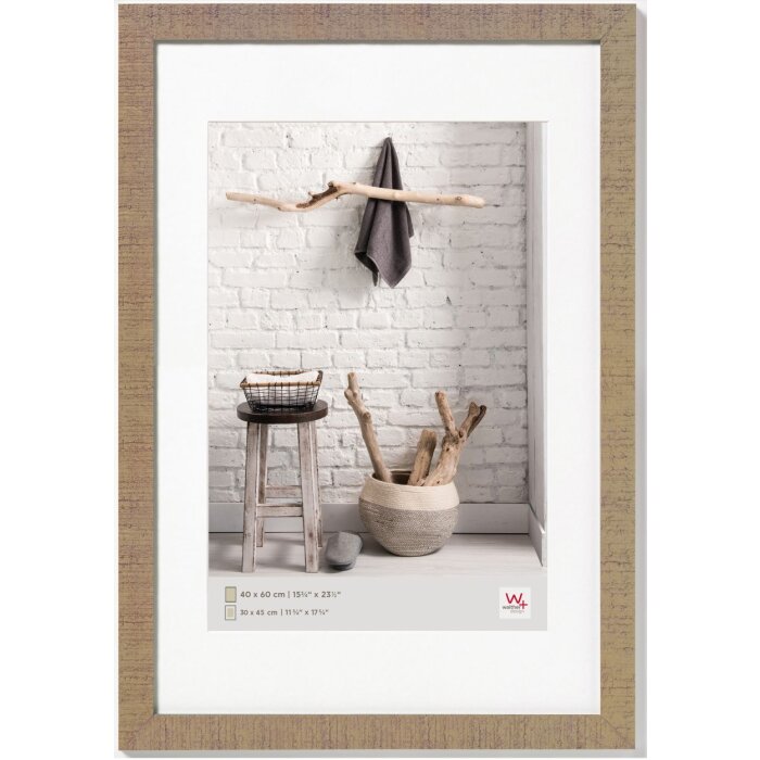 Walther Marco de madera Inicio 40x60 cm beige marrón con passepartout 30x45 cm