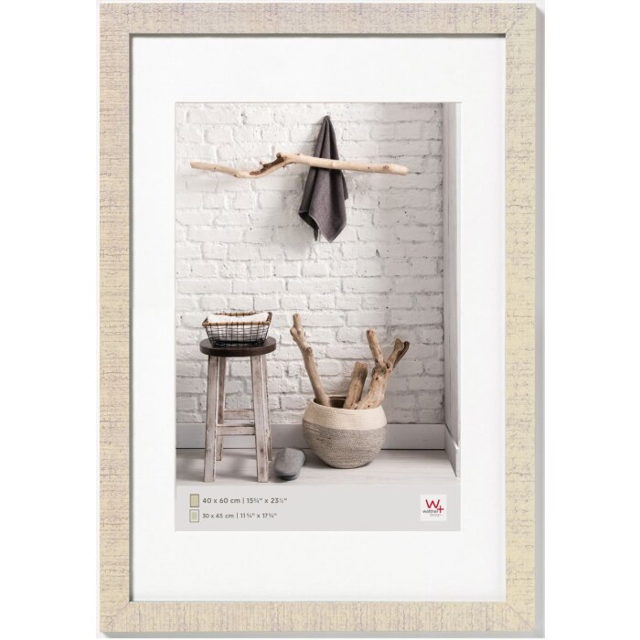 Inicio Marco de madera 40x60 cm crema blanco