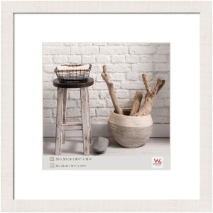50x50 cm Marco de madera HOME en blanco polar