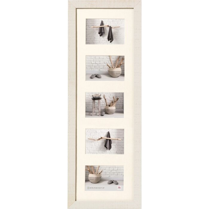 Marco de madera Walther Home crema blanco 5 fotos 10x15 cm