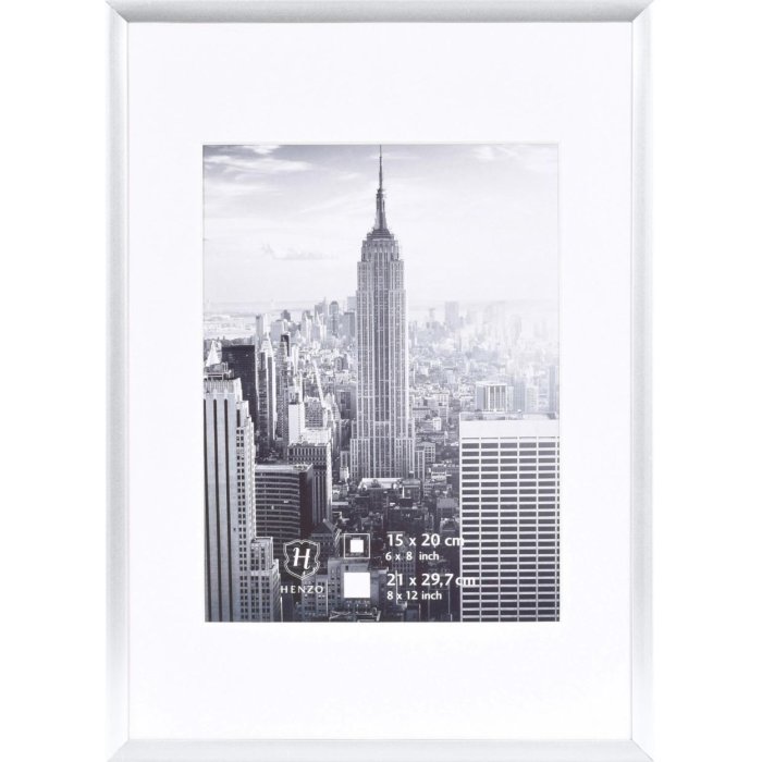 Marco de aluminio Henzo Manhattan 21x30 cm marco para documentos DIN A4 plateado