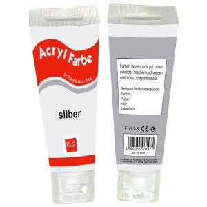 Pintura acrílica 75 ml plata