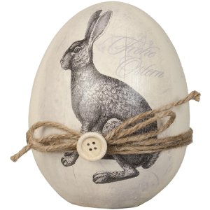 Decoración Conejo Ø 12x14 cm Poliresina