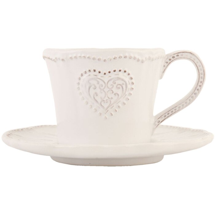 Taza de café y platillo HEART