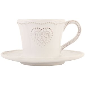 Taza de café y platillo HEART