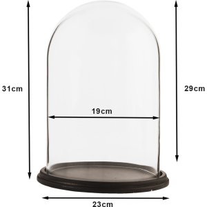 Clayre & Eef 6GL1271 Campana de vidrio Ø 23x31...