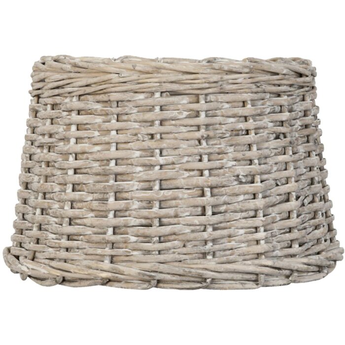 Clayre & Eef Pantalla 6LAK0260 Plafón Ø 30x19 cm E27 Redondo Ratán Beige