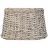 Clayre & Eef Pantalla 6LAK0260 Plafón Ø 30x19 cm E27 Redondo Ratán Beige