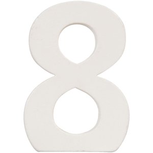 Número 8 de MDF natural 8x5 cm