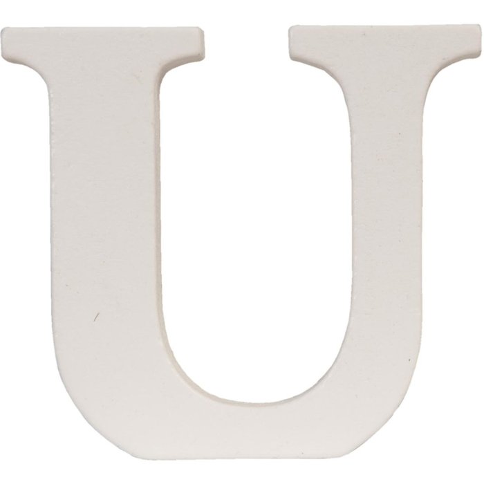 Letra U - MDF 9x8 cm