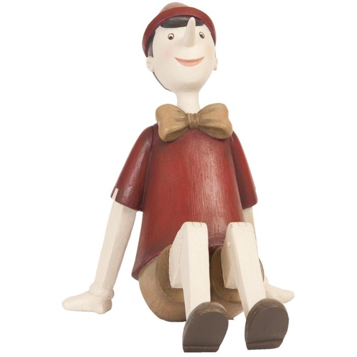 6PR0658 Clayre Eef - Figura Decorativa PINOCCHIO Sentado