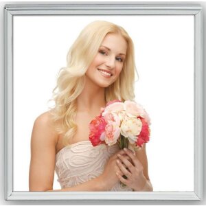 Marco de fotos de metal ZEP 120S01 plata brillante 15x15 cm