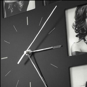 ZEP Foto Reloj TRIESTE negro 8 fotos 10x15 cm