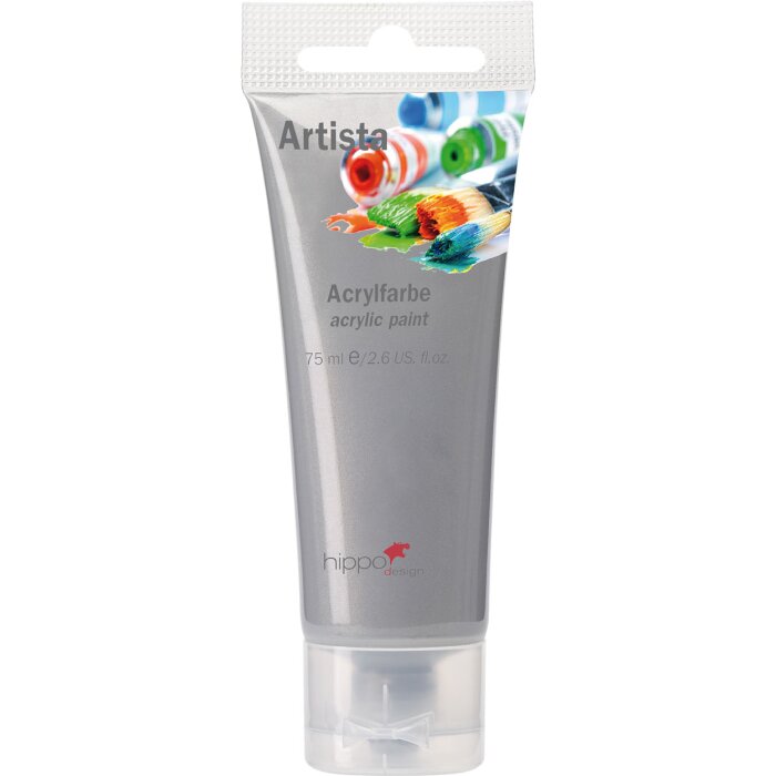 Pintura acrílica, plata, 75 ml
