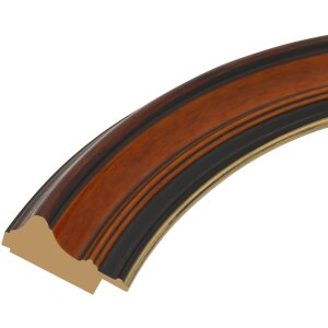 Marco de plástico Deknudt S134 borde interior oval dorado