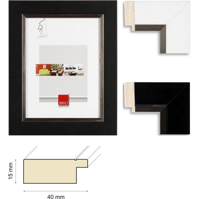 Ceanothe Marco de madera Orion perfil plano ancho
