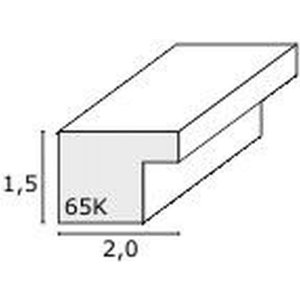 Deknudt Marco de madera marrón S65KQ1 Passepartout doble