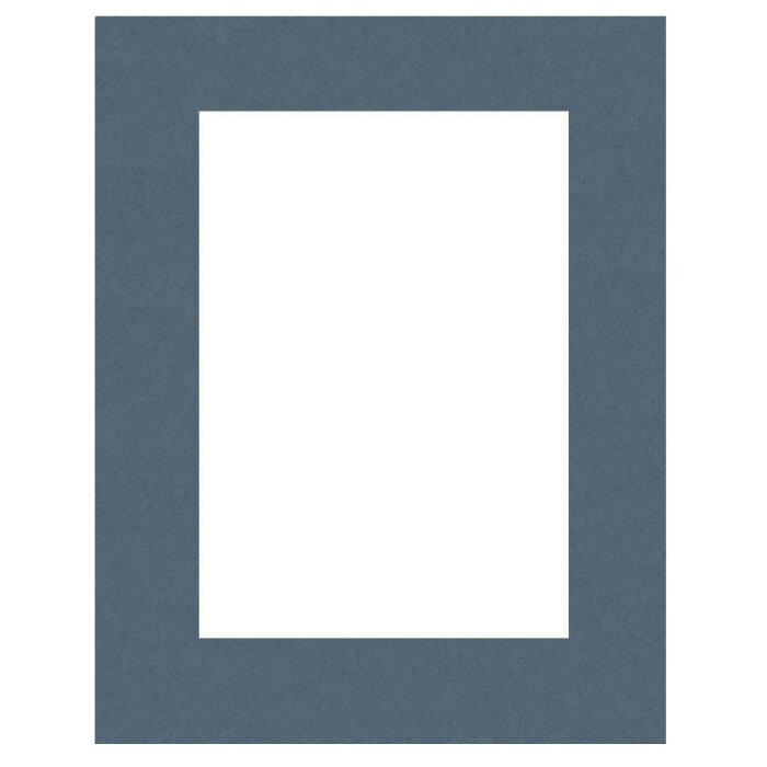 Passepartout biselado azul 40 tallas Blu Pavone