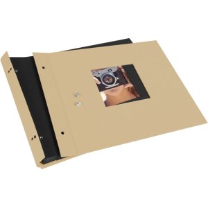 Goldbuch álbum con tapa de rosca Bella Vista arena 30x25 cm 40 páginas negras
