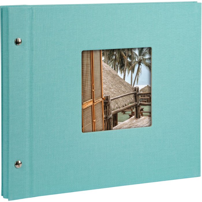 Goldbuch Álbum de rosca Bella Vista aqua 30x25 cm 40 páginas negras