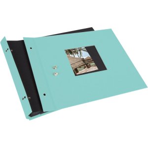 Goldbuch Álbum de rosca Bella Vista aqua 30x25 cm 40 páginas negras