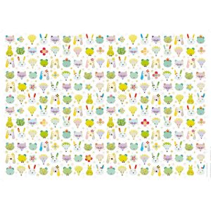 Papel de regalo Heads up blanco 50x70 cm