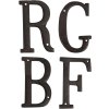 Letras de hierro fundido 13 cm A-Z y &