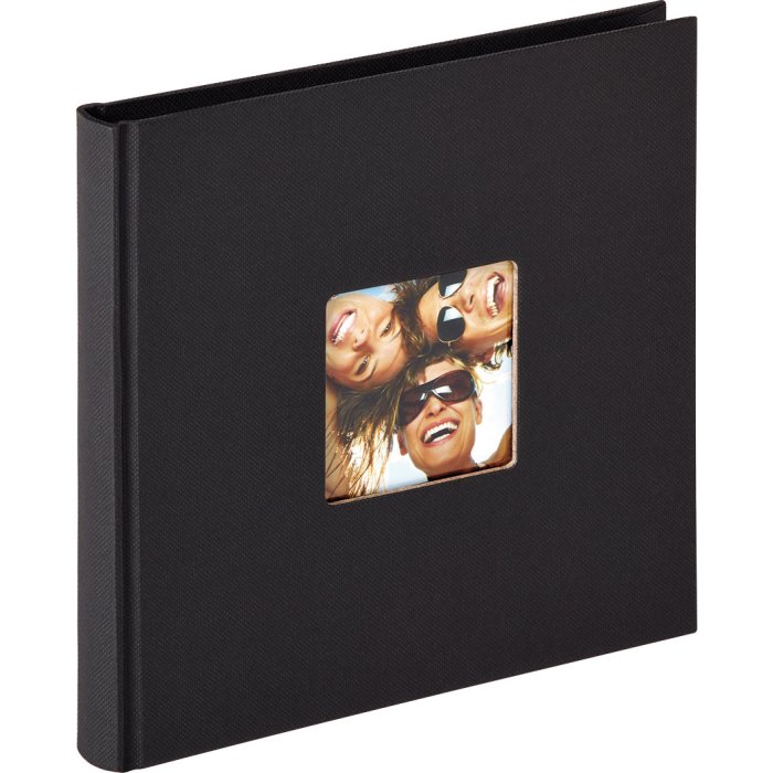 Álbum de fotos Walther Design Fun negro 18x18 cm 30 páginas negras