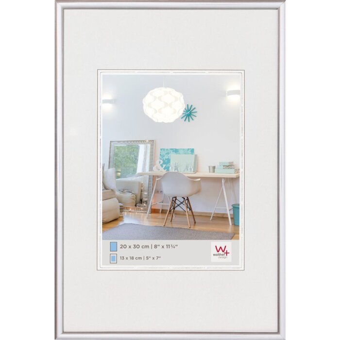 Marco de plástico Walther New Lifestyle DIN A2 plata 42x59,4 cm