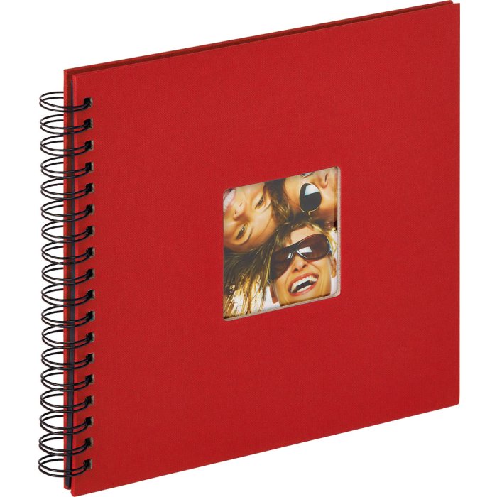 Walther Álbum espiral Fun rojo 26x25 cm 40 páginas negras