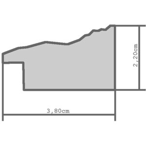 Cristal antirreflejos marco de madera H740 marrón 15x15 cm