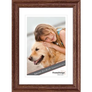 Vidrio de museo Marco de madera H740 marrón 15x15 cm