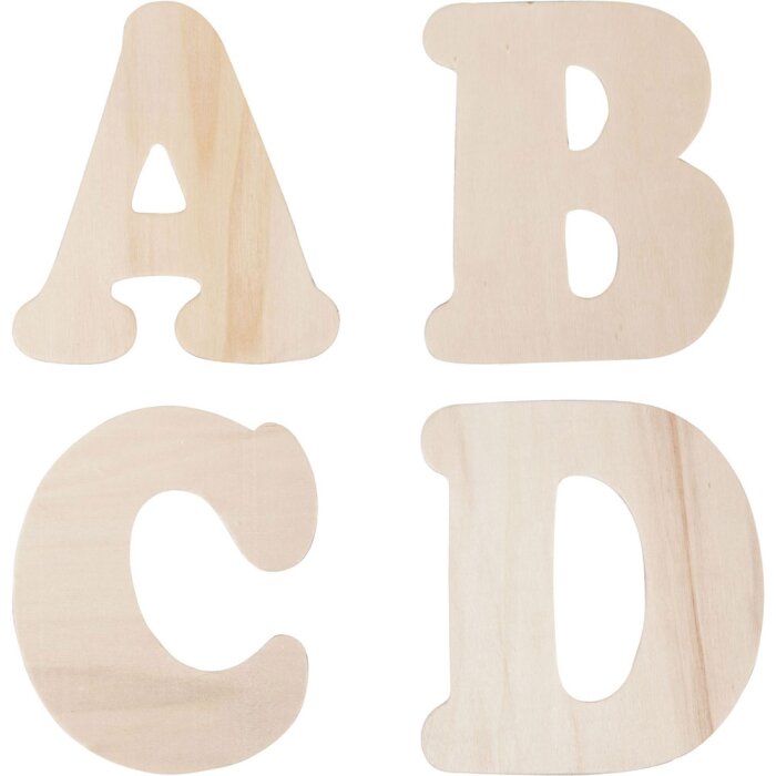 Letras de madera de la A a la Z 11 cm