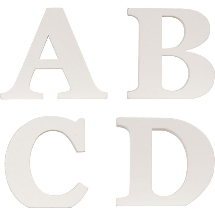 Clayre & Eef Letras de la A a la Z MDF Altura 8 cm