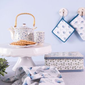 6CEMU0012 Taza Clayre Eef Flores Azules - azul