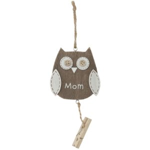 Colgante de madera búho MUM con clip