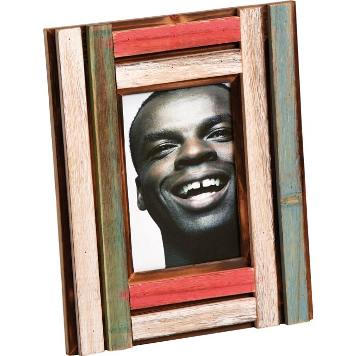 Marco de fotos de madera de iroko Ethno Frame 10x10 cm, 10x15 cm y 13x18 cm