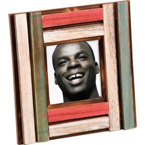 Marco de fotos de madera de iroko Ethno Frame 10x10 cm, 10x15 cm y 13x18 cm