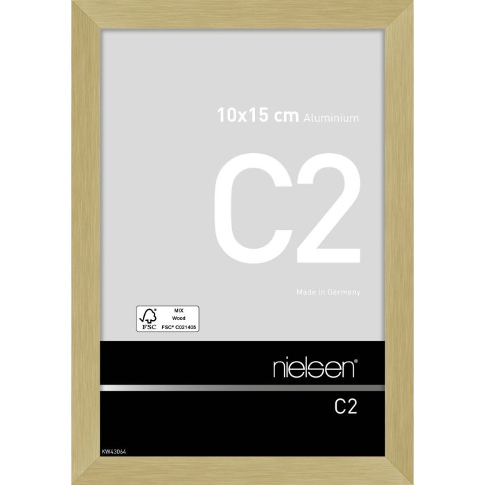 Nielsen Marco de aluminio C2 10x15 cm estructura oro mate
