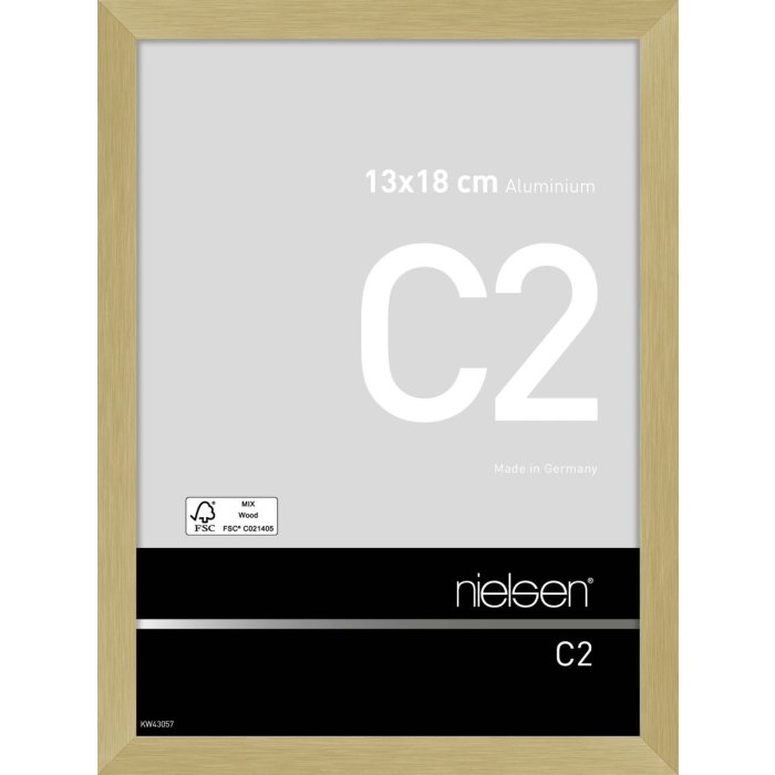 Nielsen Marco de aluminio C2 13x18 cm estructura oro mate