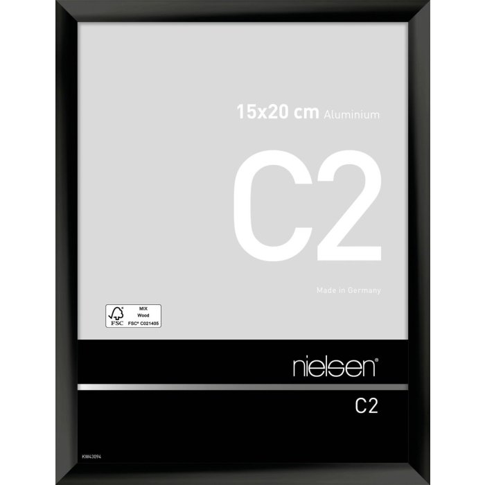 Marco de aluminio Nielsen C2 15x20 cm anodizado negro brillante