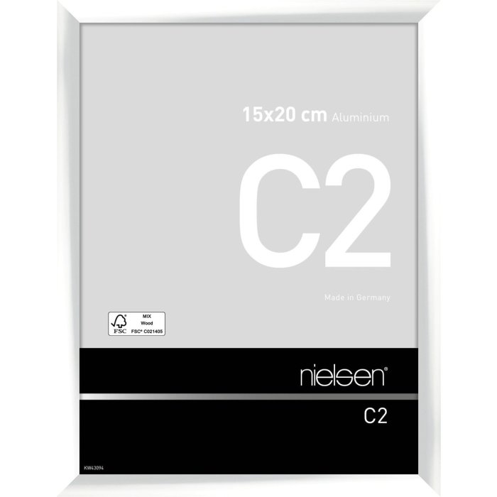 Marco de aluminio Nielsen C2 15x20 cm blanco brillante