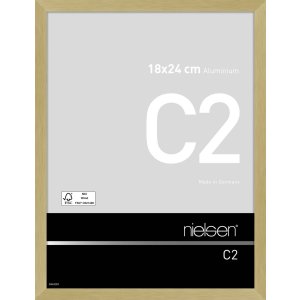 Marco de aluminio Nielsen C2 18x24 cm oro mate texturado