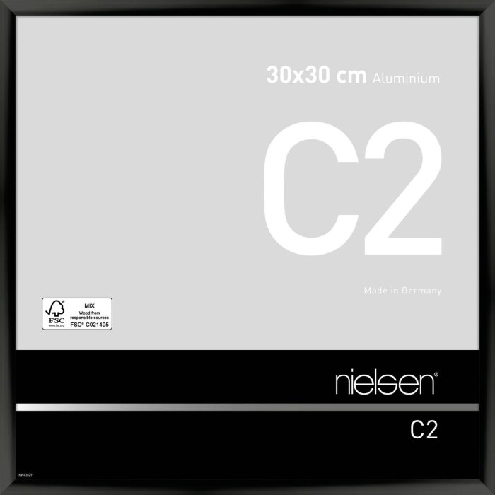 Marco de aluminio Nielsen C2 30x30 cm anodizado negro brillante