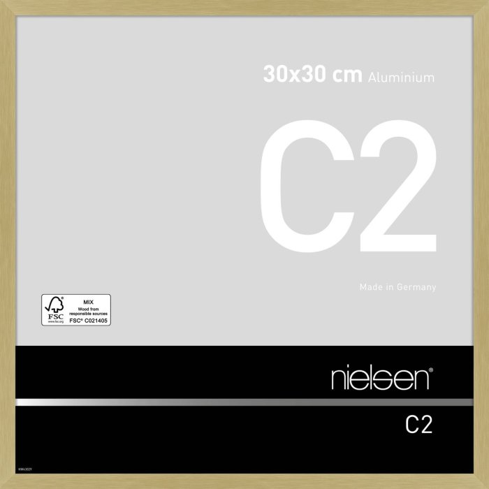 Nielsen Marco de aluminio C2 30x30 cm estructura oro mate